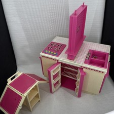 Vintage 1984 Barbie Dream Kitchen Play Set Refrigerator Dishwasher Stove Sink