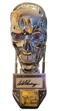 Arnold Schwarzenegger Autographed T2 T800 1:1 Endoskeleton Skull Bust Statue LED