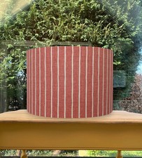 Ginger Pencil Stripe Lampshade / Ceiling Shade Option Rust Terracotta Pinstripe