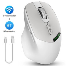 Smart Wireless Mouse Dual Mode,Silent Touch,Adjustable DPI,Rechargeable,Work