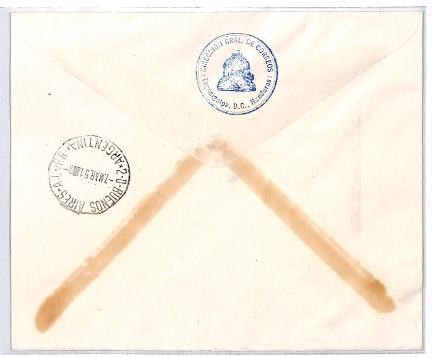 HONDURAS 1951 FDC *UPU* (1949) MINIATURE SHEET First Day Cover {samwells}YV116 - Image 3 of 4