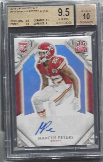 MARCUS PETERS 2015 CROWN ROYALE ROOKIE AUTO RC #D /149 BGS 9.5 w 10 AU GEM POP 2
