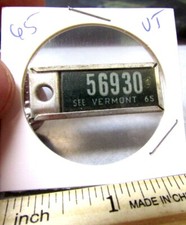 1965 Vermont 56930 DAV Mini License Plate tag keychain Disabled American Vet