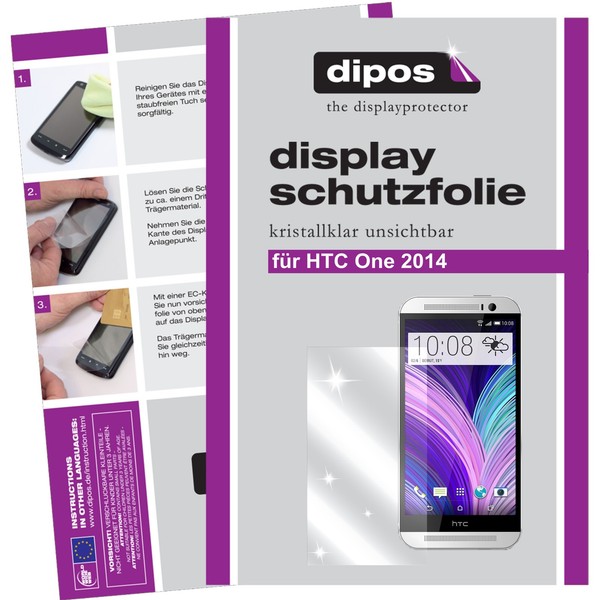 2X Schutzfolie FüR Htc One M8 2014 Klar Displayschutzfolie Folie Unsichtbar-image