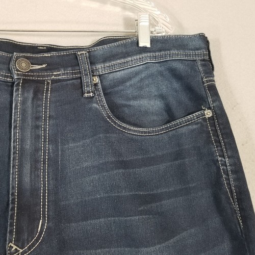 Buffalo David Bitton Jeans men's 42x30 Six-X regular straight blue stretch denim - Picture 4 of 11