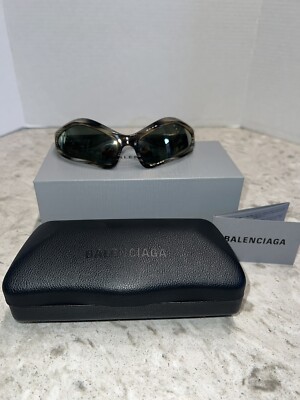 送料込み+BALENCIAGA+FENNEC OVAL サングラス Balenciaga Multicolor Acetate Fennec Oval Sunglasses Balenciaga