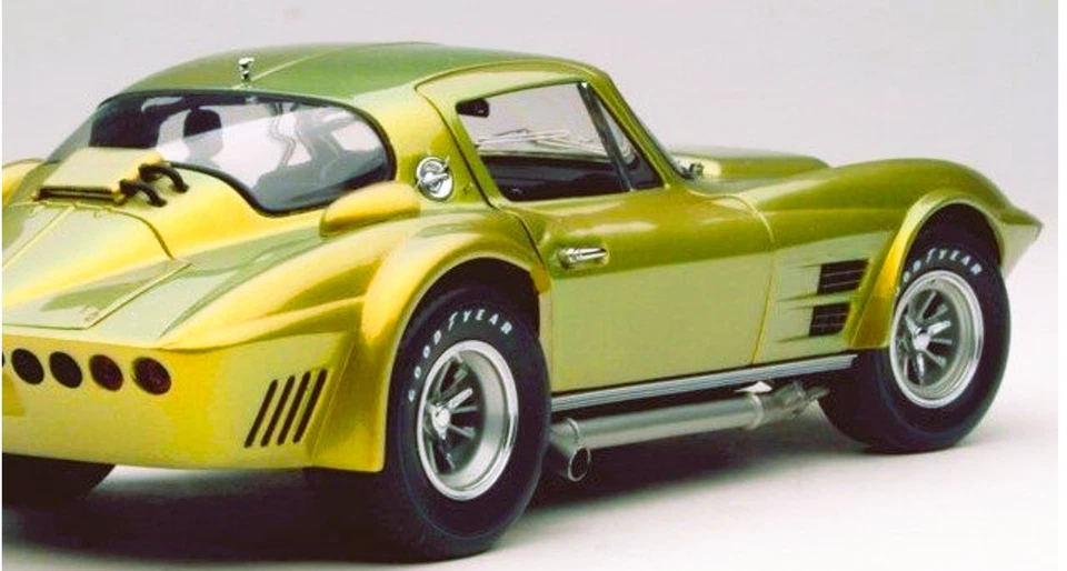 Carro de corrida Corvette 1963Chevrolet55Chevy57StingRay 24Hot Rod12 personalizado 1:18 carrossel GLD - Imagem 2 de 4