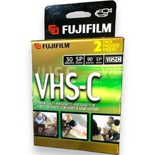 FujiFilm - VHS-C - Premium Camcorder Tapes - 2 Pack - 30 mins SP / 90 Mins EP 