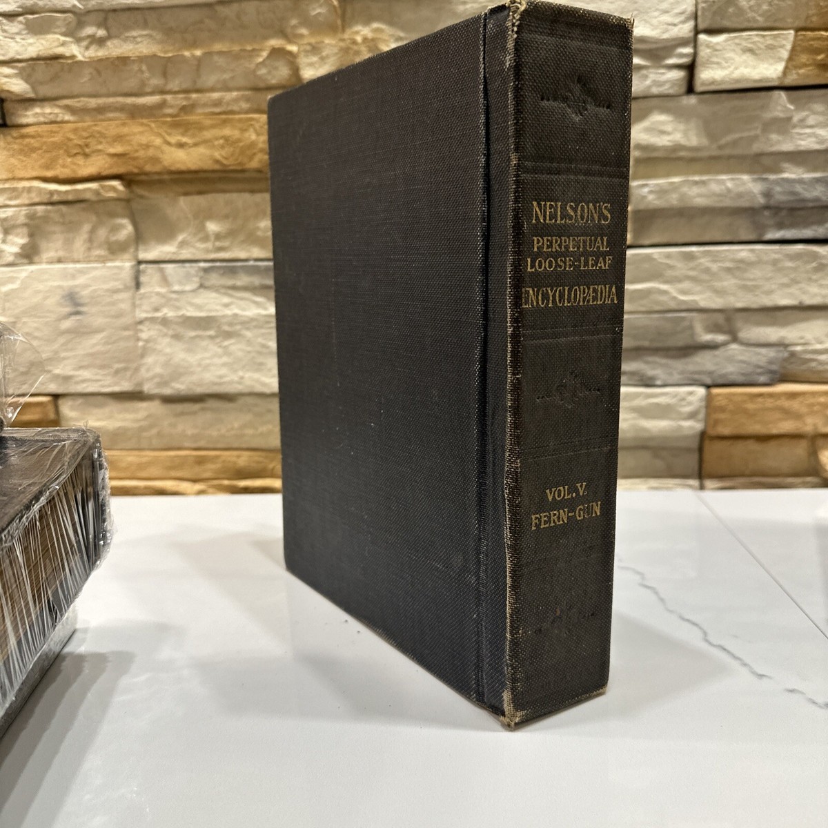 1930 Nelson's Perpetual Loose-Leaf Encyclopedia 4 Book Lot Vol. V