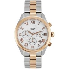 Image of Rotary LB006/C/01 Ladies Bi Colour Chrono Watch 2 Year Warranty RRP £309.00