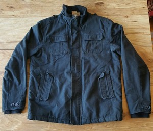 Urban Outfitters Mens Barn Coat Jacket All Sons Size Large L Black