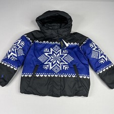 Polo Ralph Lauren Girl L 12/14 Snowflake Water Repellent Down Winter Jacket Coat