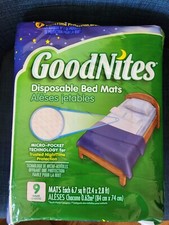 GoodNights Disposable Bed Mats for Bedwetting - 2.4  x2.8  - 9 Count 