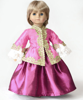 Doll Clothes 18'' Skirt Jacket Casaquin Silk Satin Carpatina Fits 18 Inch Dolls