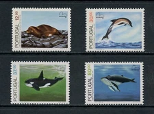 S402  Portugal  1983  whales marine mammals   4v.     MNH