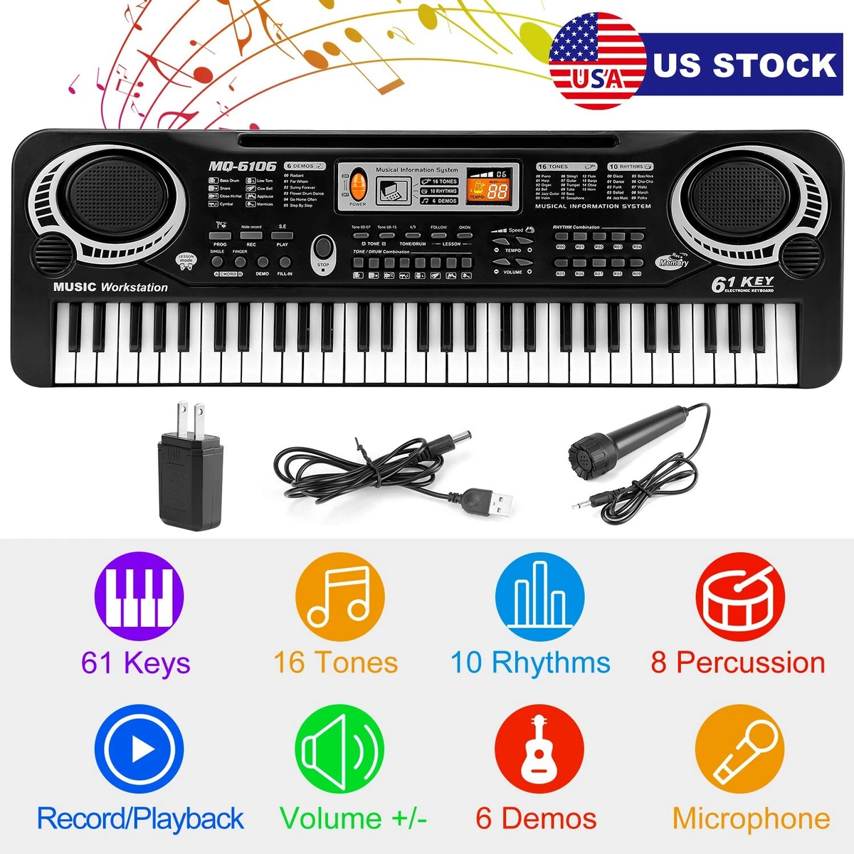61 keys digital music electronic keyboard deals