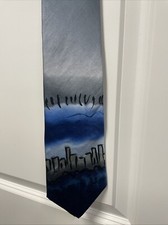 Jerry Garcia Men's Necktie 4" Silk Green City Dawn at the Ritz Carlton