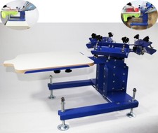 Floor/Desktop 3 Color 1 Station Single Rotating Screen Printing Machine DIY Tool