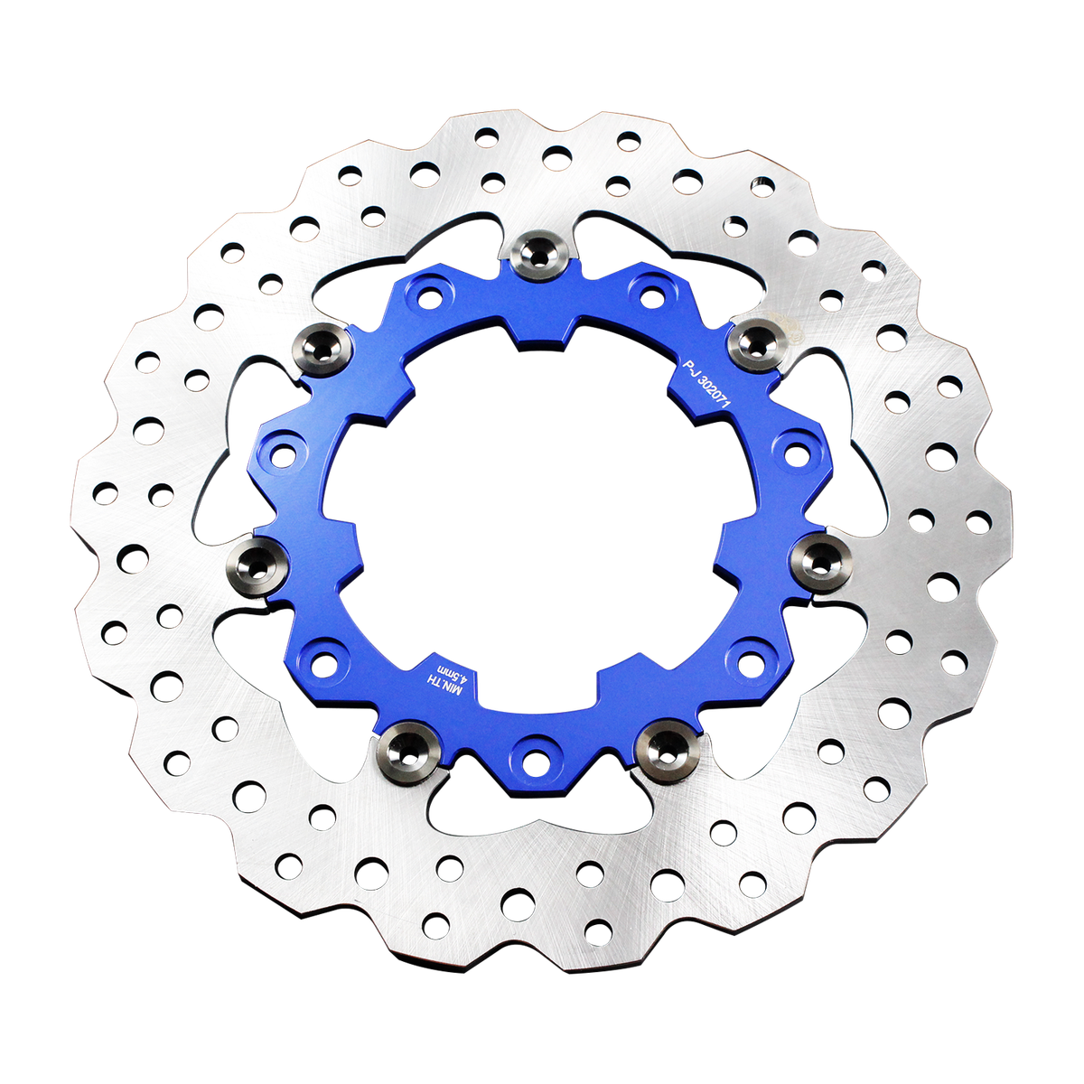 7 Holes Agitator Floating Blue Front Brake Disc Rotor for Harley