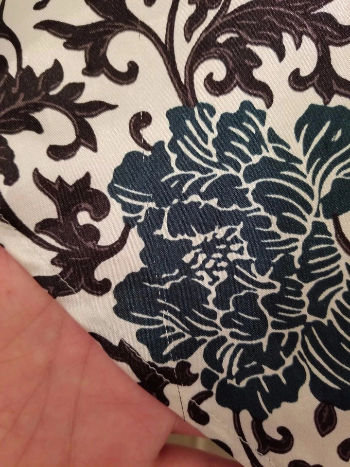 Camisa Top Blusa Apostrophe Mujer Talla XL X Grande 18 Verde Negro Blanco Floral Foto 3 de 4