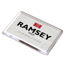 FRIDGE MAGNET - Ramsey, Essex - Lat/Long TM2130