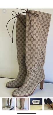 gucci logo boots women