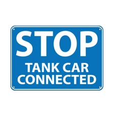 Horizontal Metal Sign Multiple Sizes Stop Tank Car Connected Traffic Road