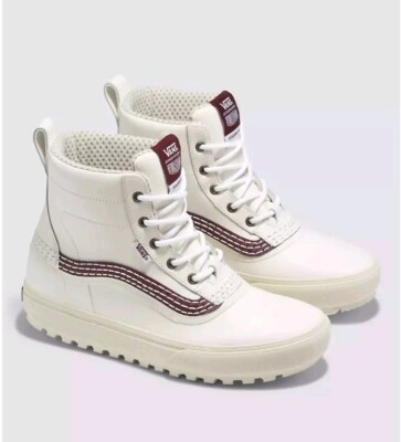 Vans Standard Mid Snow Boots Mte Shoe Benny Urban Marshmallow Burgundy M9/W10.5
