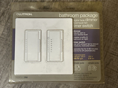 Lutron MA-BP1HW-WH Maestro 600W Dimmer-3A Fan Timer Pack White - NEW