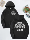 Powerhouse Gym Mens Hoodie Hooded Jumper Muscle Fitness Gymwear Sweatshirt Top