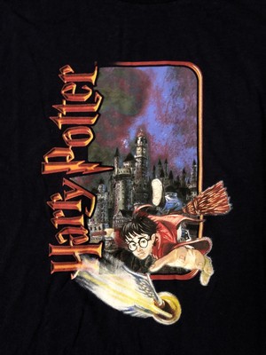Vintage Harry Potter Double Sided Movie Promo T Shirt 2000 Sz 