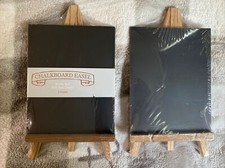 2x Tabletop Chalkboard Easel Black Natural Wood 8x6 Classroom Wedding Decor NEW