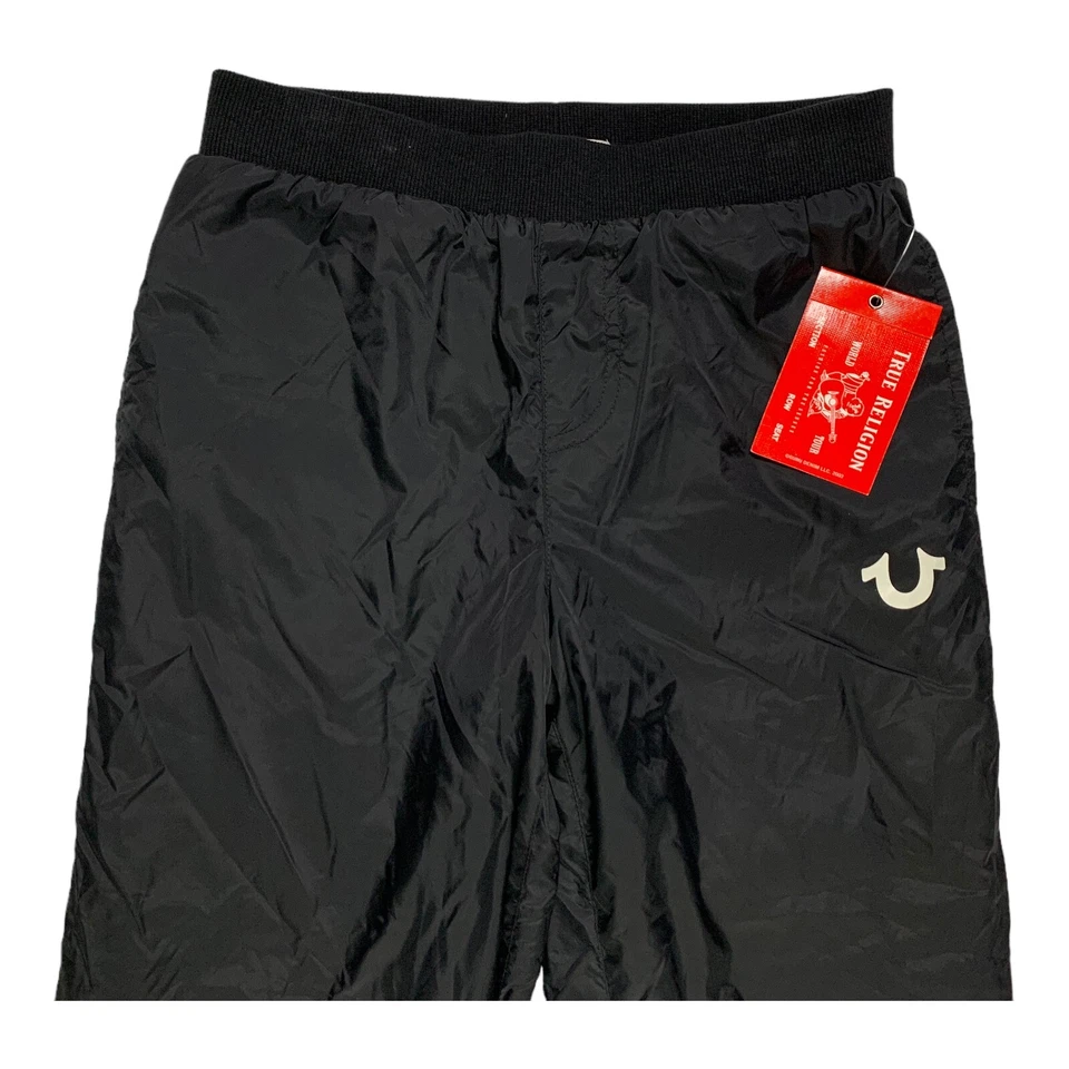 Pantalones deportivos True Religion forrados cintura elástica bolsillos de lana negros niño niña ZS S Foto 3 de 4