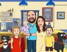 Bobs Burgers Portrait, Caricature, Custom Cartoon Portrait, Gifts