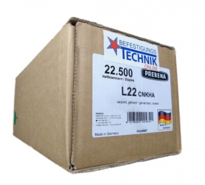 Prebena Klammern L 22mm CNK verzinkt 4C-L50 G5562 Bostitch S5 Senco N Würth 155 