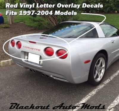 Corvette Bumper Letters Chrome Bumper Letter Inserts For Corvette C5 1997-2004 - ABS Plastic (Not Decals) Non-decal Bumper Letter Upgrades - Foto 8