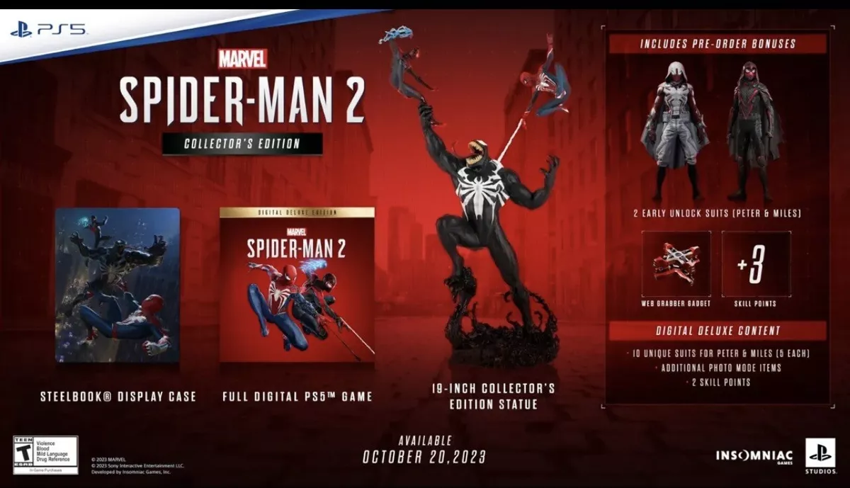 PS5 Marvel’s Spider-Man 2 Collector's Edition For PlayStation 5 with 16  Figure