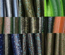 Senko Style Ribbed Stick Bait Soft Plastic Worm Bass Fishing Lure 15ct 5"