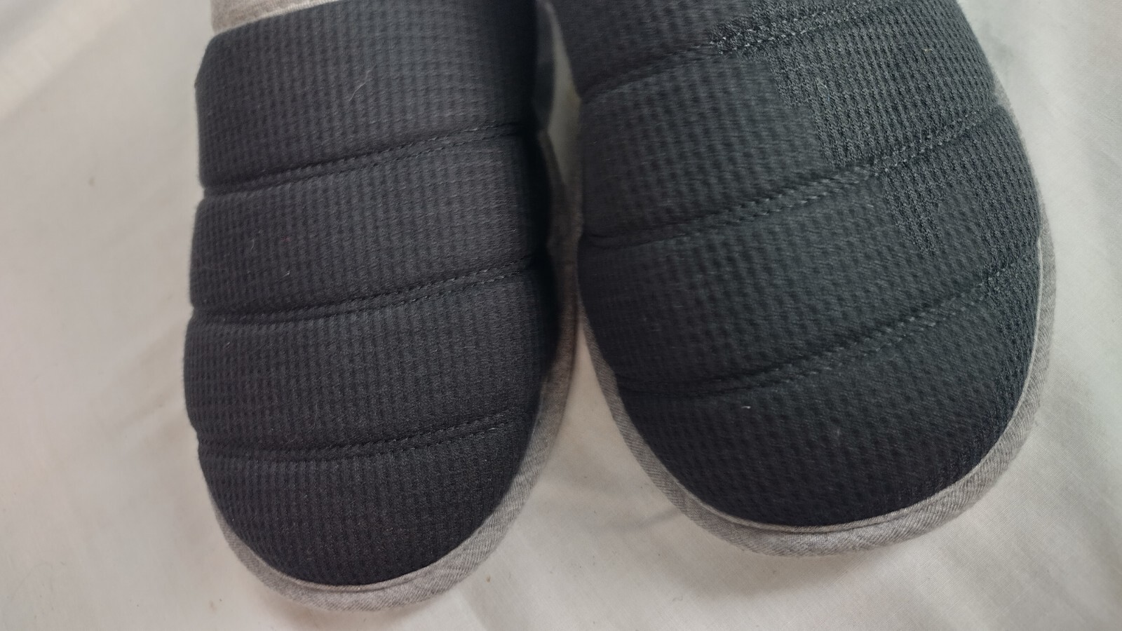 SAOLA Dearfoams Ciabatte Uomo Nero Rilegato Scuff Taglia XL 13 14 Night Wear Suola Cuscino