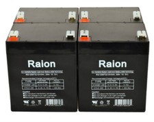 Raion Power 12V 5Ah T2 F2 Battery For Crown 12CE5 - 4 Pack
