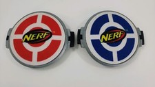 Hasbro NERF Draft Tag Set Crossfire Target Shield Pair Red Blue Strikefire LOT