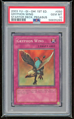 2003 GRYPHON WING 1ST EDITION SDP PSA 10 GEM MINT #050 YUGIOH