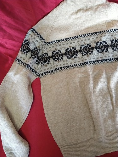 Vintage 80s Jc Penny Sweater Mens Large Long Sleeve - Picture 8 of 9