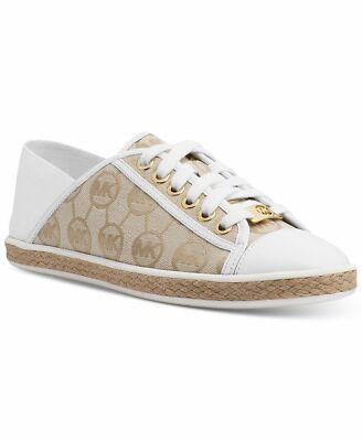 Michael KORS KRISTY MK JACQUARD CANVAS CONVERTIBLE SNEAKERS SLIDES 10 LOVE SHOES
