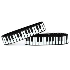 2 of Piano Wristbands - Silicone Bracelets for Pianist, Musician, Dance Teacher