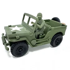 World War 2 Rolling Willys Jeep 1/32 Military Toy Soldiers 3D Print WW2 Vehicle
