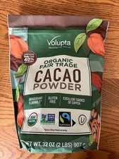 2 lb bag volupta organic fair trade non-gmo certified cacao powder 2027