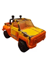 Vintage 1979 Tonka 8.5" Metal & Plastic Pickup Truck Orange & Yellow Fixer Upper