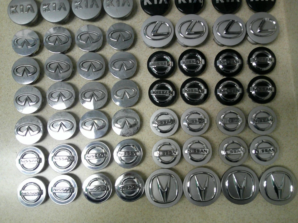 Lote de 96 tampas centrais: Acura Infiniti Kia Lexus Nissan - Imagem 3 de 3
