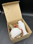 Vintage LB Hong Kong Mini Milk Glass Kerosene Lamp W/brass Burner & Box. ML